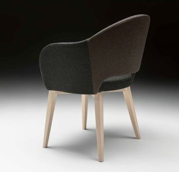AGATHA 572 - Upholstered wooden easy chair with armrests by Et al. - view 3